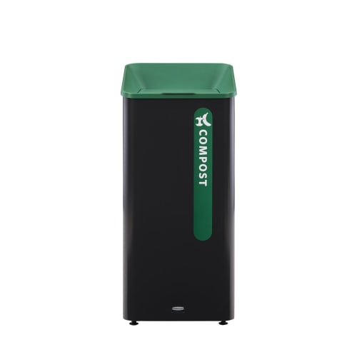 Rubbermaid Sustain 23 Gallon Compost Recycling Container, Green Top